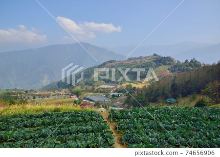 Mountain scenery-Bailan tribe, Taiwan 74656906