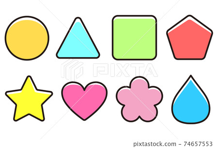 Shape icon material set Shape icon material set 74657553