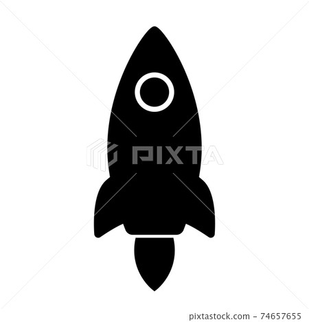 Simple Line Icon rocket, start up business sign. Vector Illustration EPS10 Simple Line Icon rocket, start up business sign. Vector Illustration EPS10 74657655