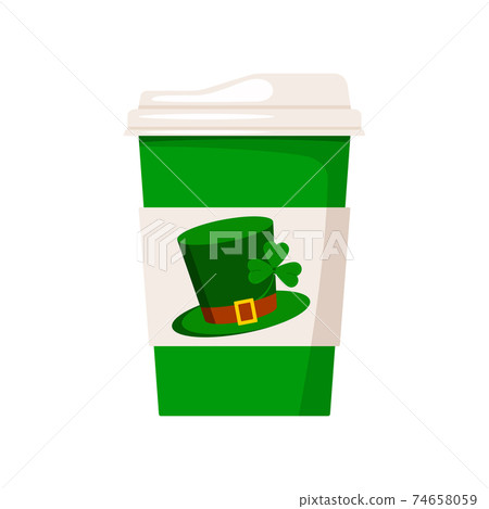 St Patrick day coffee or tea cup to go. St Patrick day coffee or tea cup to go. 74658059