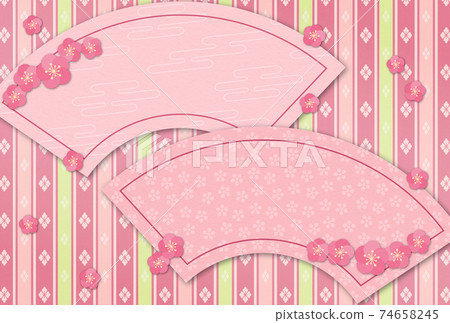 Hinamatsuri桃花節日本圖案背景素材 74658245