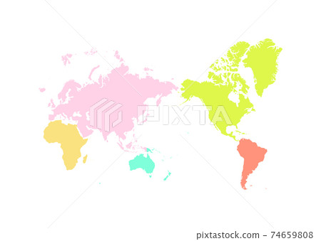 "World Map" Continental (by continent) "World Map" Continental (by continent) 74659808