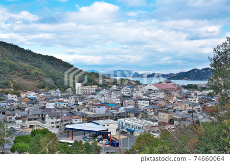 [Landscape from Garyuinari Shrine] Tama, Tamano City, Okayama Prefecture 74660064
