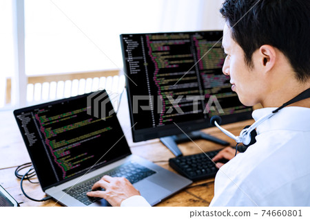 Teleworking IT engineer Teleworking IT engineer 74660801