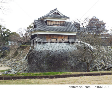 Kumamoto Castle where the stone wall collapsed due to the earthquake Kumamoto Castle where the stone wall collapsed due to the earthquake 74661002