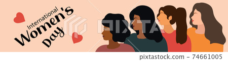 International Women s Day 8 March. Feminism female solidarity greeting card. Fight for freedom, independence, equality. Vector illustration International Women s Day 8 March. Feminism female solidarity greeting card. Fight for freedom, independence, equality. Vector illustration 74661005