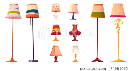Set of cartoon lamps, floor and table torcheres 74661085