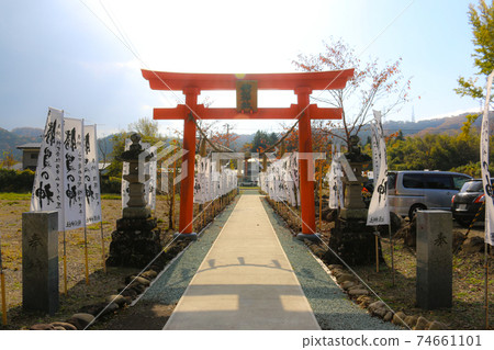 A tourist spot near Akiu Onsen in Miyagi Prefecture, the god of competition, the torii gate of Akiu Shrine A tourist spot near Akiu Onsen in Miyagi Prefecture, the god of competition, the torii gate of Akiu Shrine 74661101