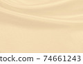 Smooth elegant golden silk or satin luxury cloth texture as wedding background. Luxurious background design. In Sepia toned. Retro style 74661243