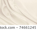 Smooth elegant golden silk or satin luxury cloth texture as wedding background. Luxurious background design. In Sepia toned. Retro style 74661245