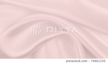 Smooth elegant pink silk or satin texture as wedding background. Luxurious background design 74661250