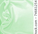 Smooth elegant green silk or satin luxury cloth texture as abstract background. Luxurious background design 74661254