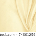 Smooth elegant golden silk or satin luxury cloth texture as wedding background. Luxurious background design. In Sepia toned. Retro style 74661259