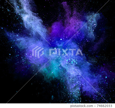 Launched colorful powder 74662033