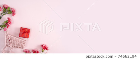 Carnation bouquet mother's day shopping cart carnation Mother's Day 母の日 カーネーション 74662194