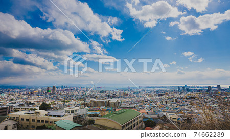 Overlooking the sunny Kobe city, from Nada Maruyama Park 74662289