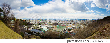 Overlooking the sunny Kobe city, from Nada Maruyama Park 74662292