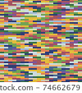 Seamless pattern of many multi-colored bricks squares of impressionism colors 74662679
