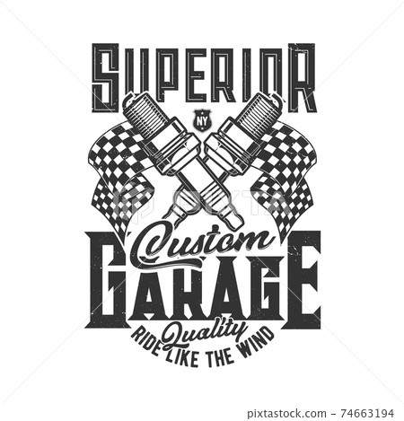 Garage, car and motorcycle custom motor races 74663194