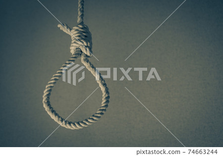 Suspended suicide image Suspended rope death penalty system 74663244