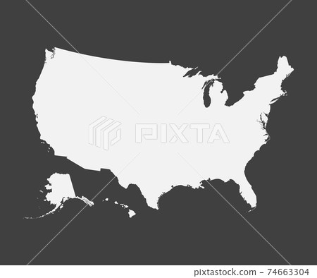 United states of America country, vector USA map 74663304