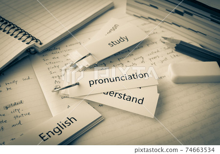 Memorize English words with word cards Study English 74663534