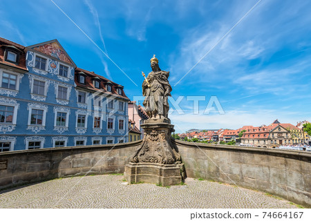 Germany Bamberg old bridge sculpture Kunigunde Germany Bamberg old bridge sculpture Kunigunde 74664167
