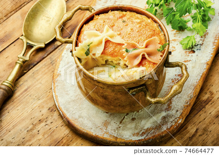 Casserole with chicken Casserole with chicken 74664477