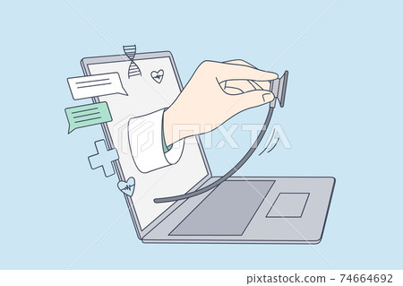 Telehealth, Online doctor, Virtual healthcare concept 74664692
