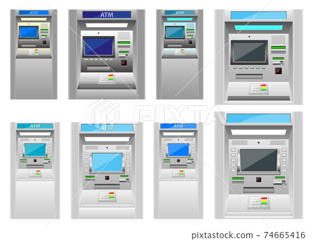 Atm machine vector design illustration isolated on white background Atm machine vector design illustration isolated on white background 74665416