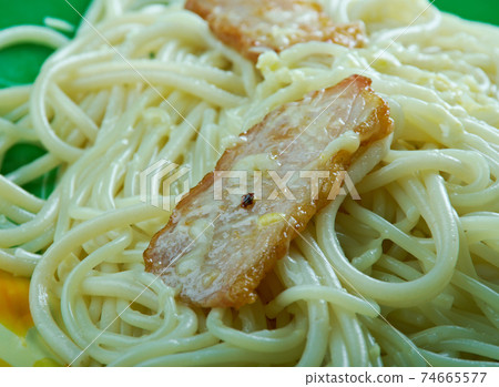 linguine with bacon and cheese linguine with bacon and cheese 74665577