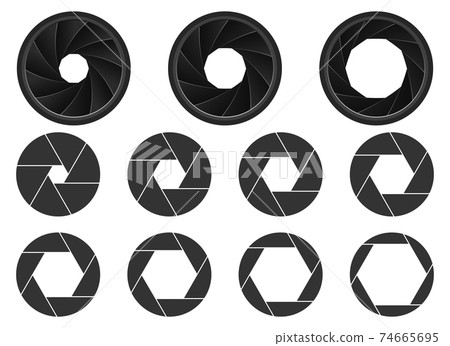 Camera aperture vector design illustration isolated on white background 74665695