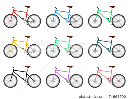 Bicycle clipart vector design illustration. Bicycle set. Vector Clipart Print 74665700