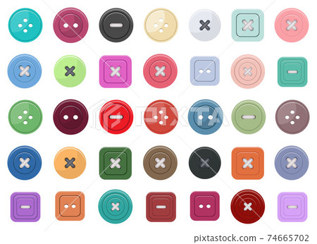 Clothing buttons vector design illustration isolated on white background 74665702