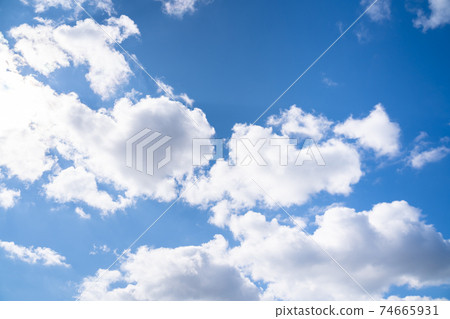 藍天雲彩背景材料圖像 74665931