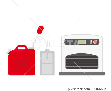 煤油加熱器和塑料罐的矢量圖 74666046