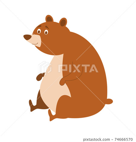 Cute cartoon bear vector illustration Cute cartoon bear vector illustration 74666570