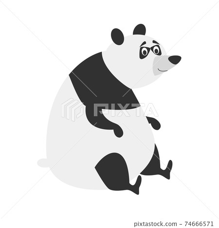 Cute cartoon panda vector illustration Cute cartoon panda vector illustration 74666571