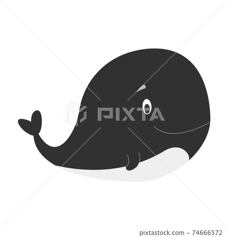 Cute cartoon killer whale vector illustration 74666572