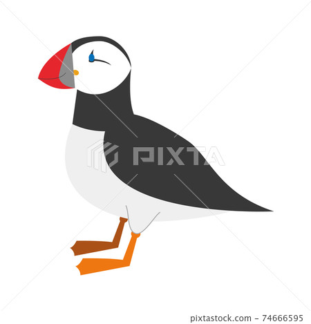 Cute cartoon puffin vector illustration - Stock Illustration [74666595] -  PIXTA