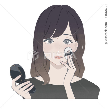 Woman applying cushion foundation 74668222