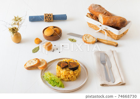 Mushrooms, fresh lunch or dinner. Fresh roasted boletus with mashed potatoes and kale. Favorite season mushroom lunch or dinner in Czech Republic. Mushrooms, fresh lunch or dinner. Fresh roasted boletus with mashed potatoes and kale. Favorite season mushroom lunch or dinner in Czech Republic. 74668730