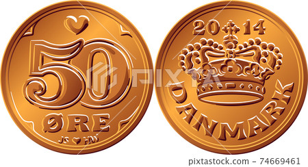 Danish 50 ore coin Danish 50 ore coin 74669461