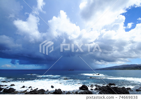 Easter Island Squall Clouds in the South Pacific Easter Island Squall Clouds in the South Pacific 74669838