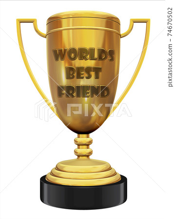 best friend trophy 3d rendering best friend trophy 3d rendering 74670502