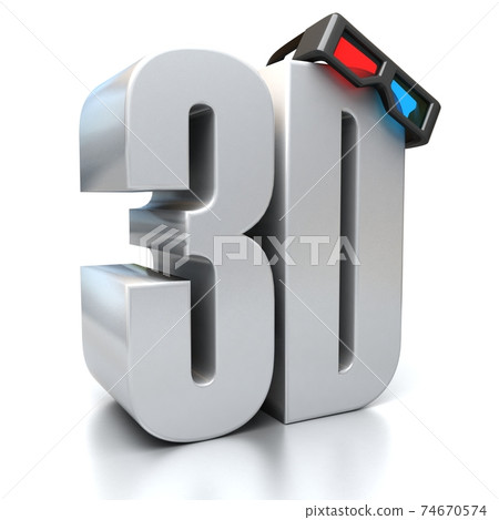 3d glasses icon on white background 74670574