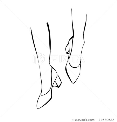 Slender female legs.fashion illustration Slender female legs.fashion illustration 74670682