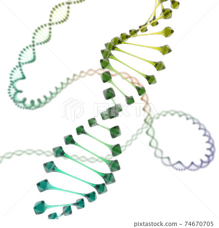 DNA chain abstract 3d rendering 74670705