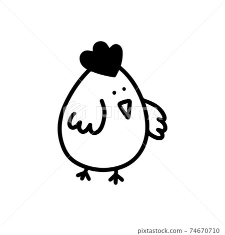 Easter chick.illustration in the doodle style Easter chick.illustration in the doodle style 74670710