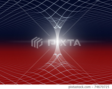 Cosmic space wormhole abstract concept background illustration 74670725